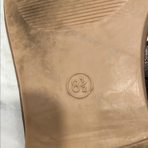 Women’s Black Leather Sandals Adjustable Strap Size 8 1/2 - Picture 4 of 5